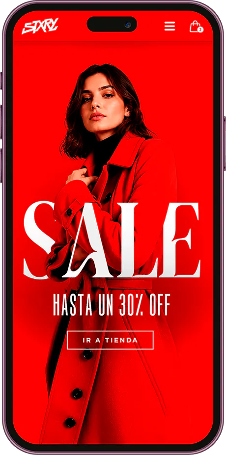 Pantalla 1 de tienda online desarrollada por Ideamos